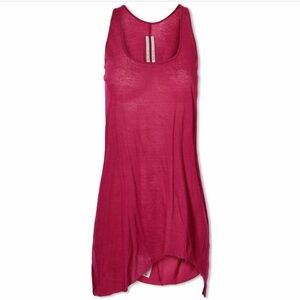 New With Tag Rick Owens EDFU Loose Tank Top Size IT 38 Fuchsia $410